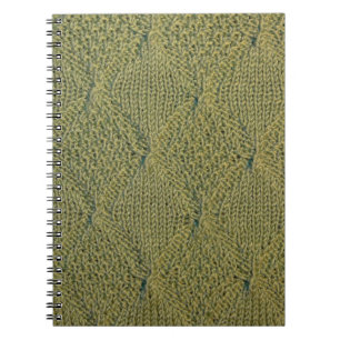 Carnet tissu tricoté vert, texture tricotée tissu vert