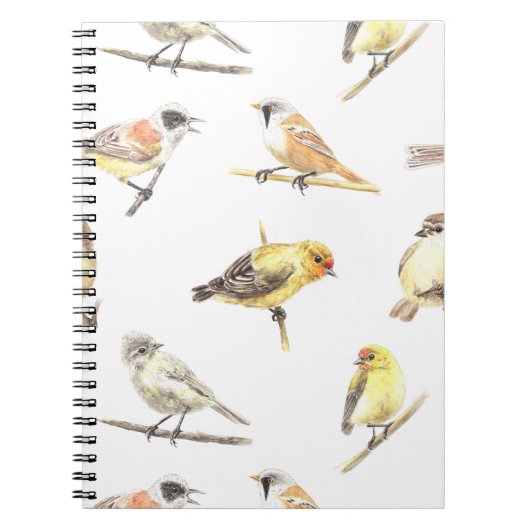 Carnet Tit birds motif (Devant)