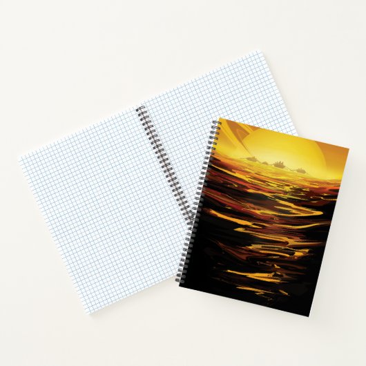 Carnet Titan la plus grande lune de la planète Saturne (Intérieur)