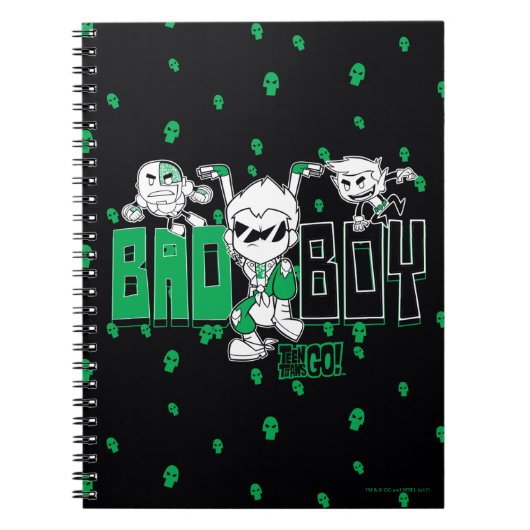 Carnet Titans Ados, allez ! | "Bad Boy" Robin, Cyborg & B (Devant)