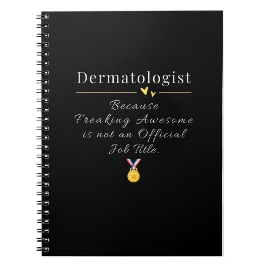 Carnet Titre de métier drôle de dermatologue (Devant)