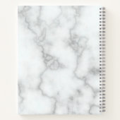 Carnet Titre de nom de marbre blanc faux professionnel (Dos)