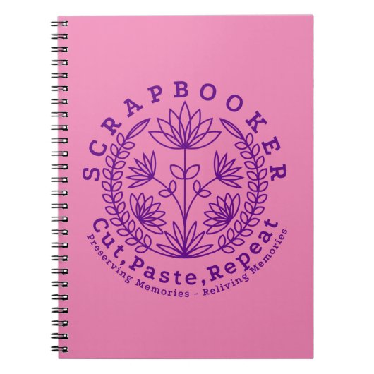 Carnet Titre : "Scrapbookers - Couper, Coller et Répéter" (Devant)