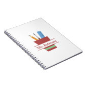 Carnet Titulaire de crayon Monogramme enseignant Merci ca (Côté Droit)