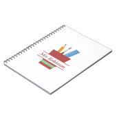 Carnet Titulaire de crayon Monogramme enseignant Merci ca (Côté gauche)