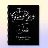 Carnet To My Grandson Personalized Black