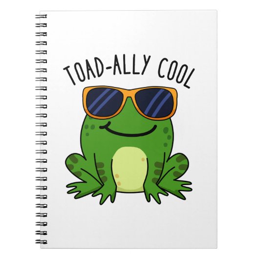 Carnet Toadally Cool Funny Toad Pun (Devant)