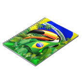 Carnet Toco Toucan avec drapeau brésilien (Côté gauche)