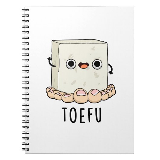 Carnet Toe-fu Tofu Drôle Pun  (Devant)