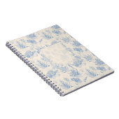 Carnet Toile bleu océan élégant (Côté Droit)