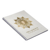 Carnet Toile chique de professeur de yoga de fleur de (Côté Droit)