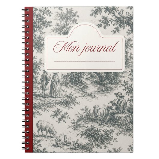 Carnet toile de Jouy (Devant)