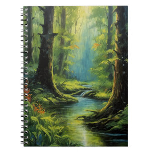 Carnet Toile de la nature, Forêt verte luxuriante