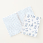 Carnet Toile de Noël bleu blanc (Intérieur)