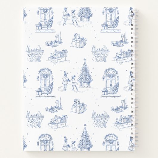 Carnet Toile de Noël bleu blanc (Dos)