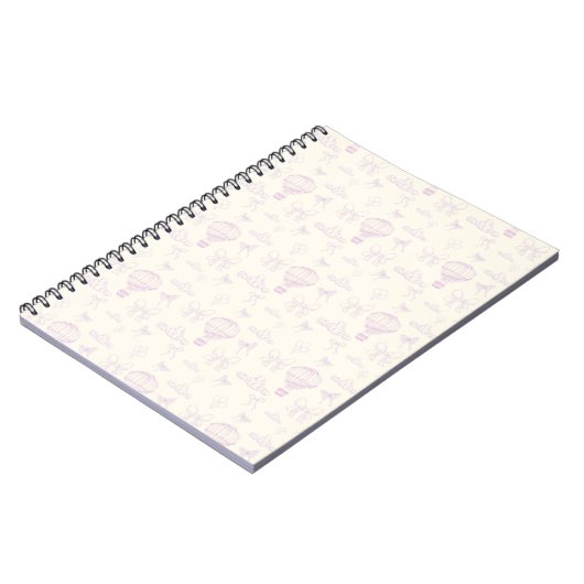 Carnet Toile Hot Air-Balloon And Bows Seamless Pattern (Côté gauche)