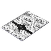 Carnet Toile vintage de pays noir et blanc (Côté gauche)