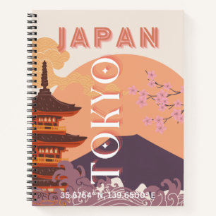 Carnet Tokyo Japan Travel Art, Art Vintage voyage