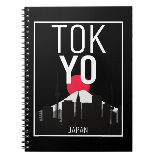 Carnet Tokyo Japon Skyline Mont Fuji (Devant)
