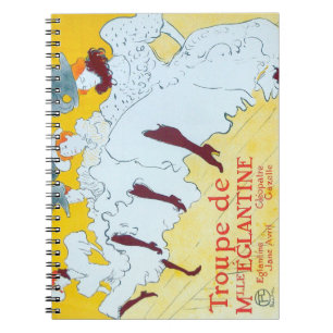 Carnet Tolouse-Lautrec Dancing Girls Yellow Poster Art