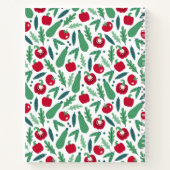 Carnet Tomate + Concombre Motif végétal w Nom Recette (Dos)