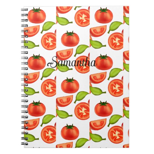 Carnet Tomates Et Feuilles D'Orégano (Devant)