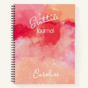 Carnet Ton bijou personnalisé - Rouge Abstraite Gratitude