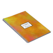 Carnet Tons Abstraits chauds en orange jaune et rose (Côté Droit)