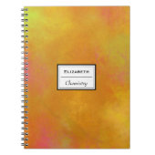 Carnet Tons Abstraits chauds en orange jaune et rose (Devant)