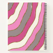 Carnet Tons blancs gris rose mou Super Rayures (Dos)