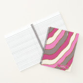 Carnet Tons blancs gris rose mou Super Rayures (Intérieur)