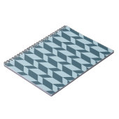 Carnet Tons Bleus Gras Deux Tons Flèche Chevron (Côté gauche)