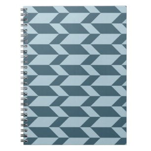 Carnet Tons Bleus Gras Deux Tons Flèche Chevron