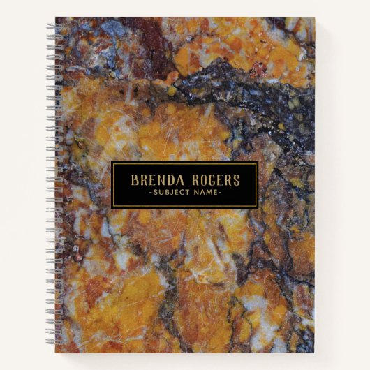 Carnet Tons Brown Faux Marbre Imprimer (Devant)