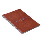 Carnet Tons Brown motifs floraux Suede cuir look (Côté Droit)