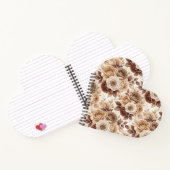 Carnet Tons café Floral Rose Motif (Intérieur)