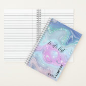 Carnet Tons de Bleu et de Violet avec Parties scintillant (À l'intérieur)