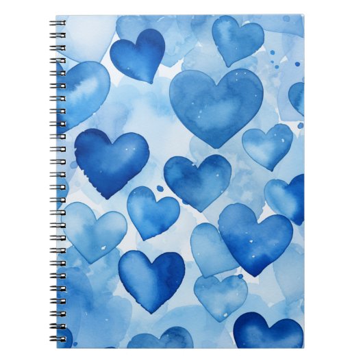 CARNET TONS DE COULEURS D'EAU BLEU VALENTINE (Devant)