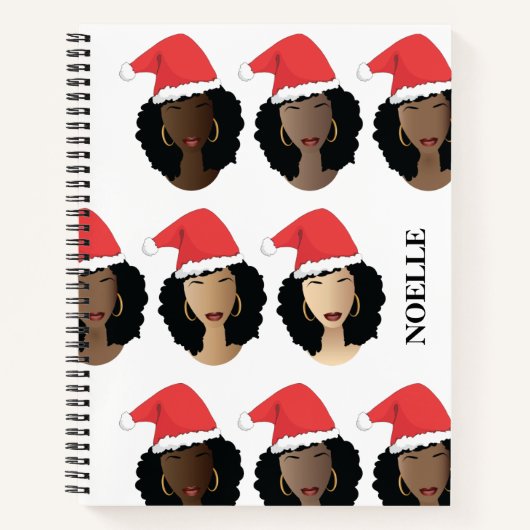 Carnet Tons de Melanin, Femmes noires, Joyeux Noël (Devant)