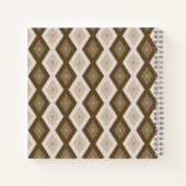 Carnet Tons de motif diamant brun (Dos)