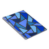 Carnet Tons de motif en vitrail bleu (Côté Droit)