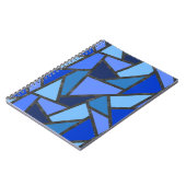 Carnet Tons de motif en vitrail bleu (Côté gauche)