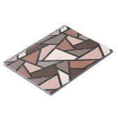 Carnet Tons de motif en vitrail marron (Côté gauche)