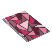 Carnet Tons de motif en vitrail rose (Côté Droit)