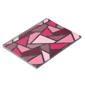 Carnet Tons de motif en vitrail rose (Côté gauche)