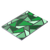 Carnet Tons de motif en vitrail vert (Côté gauche)