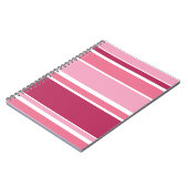Carnet Tons de rayures roses (Côté gauche)