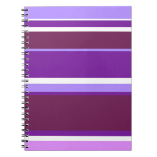Carnet Tons de rayures violettes