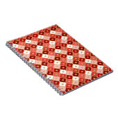 CARNET TONS DE ROUGE ROUGE OR ORNATE VALENTINE MOTIF (Côté Droit)