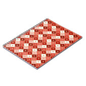 CARNET TONS DE ROUGE ROUGE OR ORNATE VALENTINE MOTIF (Côté gauche)